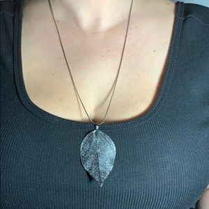 Black Leaf Necklace